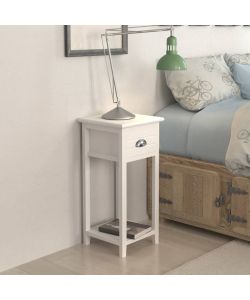 vidaXL Comodino Bianco con 1 Cassetto - Design Elegante e Semplice