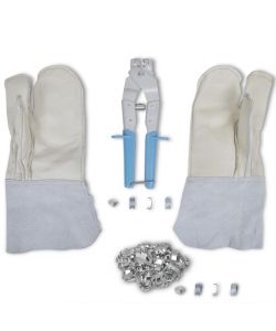 Set Accessori per Filo Spinato NATO Guanti Pinza 200 Fermagli