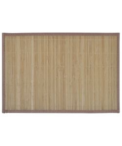 6 Tovagliette di Bamboo 30 x 45 cm Marrone