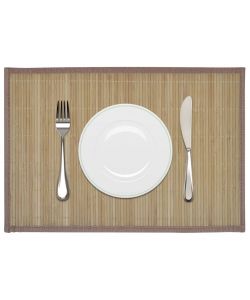 6 Tovagliette di Bamboo 30 x 45 cm Marrone