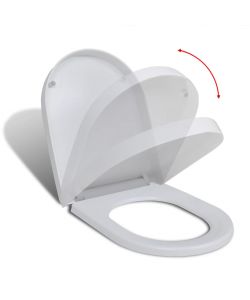 vidaXL Copriwater Ammortizzato - Bianco - 45x35 cm