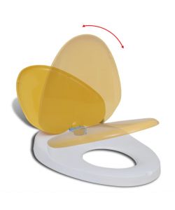 Copriwater Ammortizzato Bianco e Giallo per Adulti/Bambini