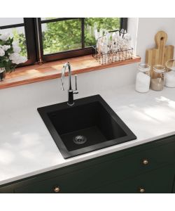 Lavandino Cucina Granito Nero solo Lavello ad Incasso