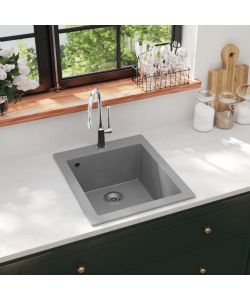 Lavandino da Cucina Granito solo Lavello ad Incasso Grigio