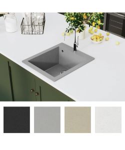 Lavandino da Cucina Granito solo Lavello ad Incasso Grigio