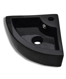 Lavandino con Troppopieno 45x32x12,5 cm Nero