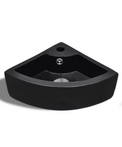 Lavandino con Troppopieno 45x32x12,5 cm Nero