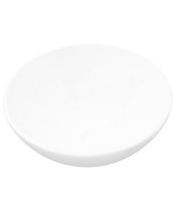 Lavandino da Bagno in Ceramica Bianca Rotondo