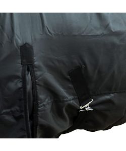Coperta cavallo in pile a doppio strato con sovraccinghie 105 cm nera