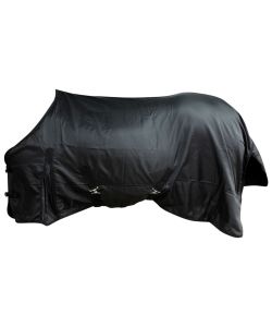 Coperta cavallo in pile a doppio strato con sovraccinghie 125 cm nera