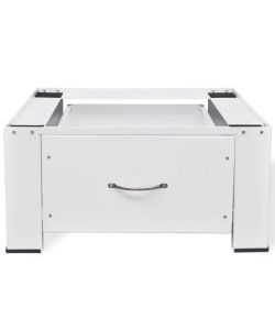 vidaXL Supporto Alzatina con Cassetto per Lavatrice Bianco - 63x54x31 cm - Antiscivolo - 100 kg