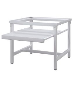 vidaXL Supporto Alzatina Lavatrice Bianco con Mensola Estraibile - 60x56,5x53,5 cm - Resistente fino a 100 kg