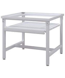 vidaXL Supporto Alzatina Lavatrice Bianco con Mensola Estraibile - 60x56,5x53,5 cm - Resistente fino a 100 kg