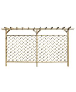 Recinzione di Lattice con Pergolato per Giardino in Legno