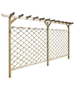 Recinzione di Lattice con Pergolato per Giardino in Legno
