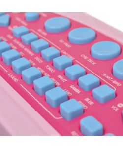 Gioco Bambini Tastiera con Sgabello/Microfono 37 Tasti Rosa