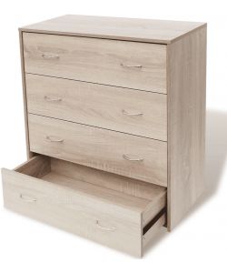 vidaXL Credenza 4 Cassetti MDF Rovere 60x30,5x71 cm Arredo Soggiorno