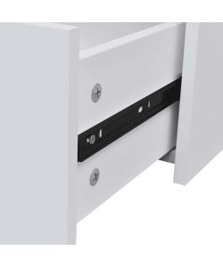 vidaXL Cassettiera Bianca 4 Cassetti 60x30,5x71 cm Mobiletto Arredo