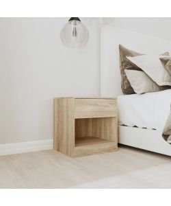 vidaXL Comodini 2 pz con Cassetto Rovere - Design Elegante - 36,5x30,5x38 cm