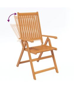 vidaXL Set da Pranzo Giardino in Legno di Acacia - Marrone - 7 Pezzi