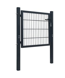 Cancello per Recinzione in Acciaio Antracite 105x150 cm