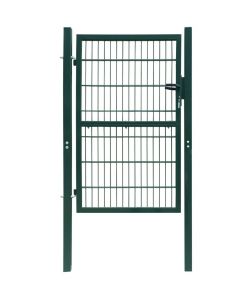 Cancello per Recinzione in Acciaio 106x248 cm Verde