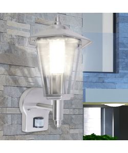 Lampada da parete per esterno con sensore in acciaio inox
