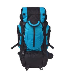 Zaino da Escursioni XXL 75 L Nero e Blu