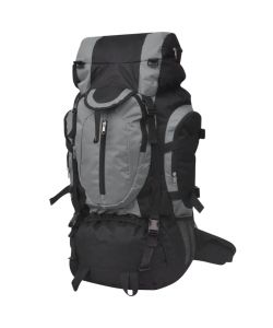 Zaino da Escursioni XXL 75 L Nero e Grigio