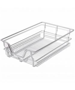 Cestelli a Rete Scorrevoli 2 pz Argento 400 mm