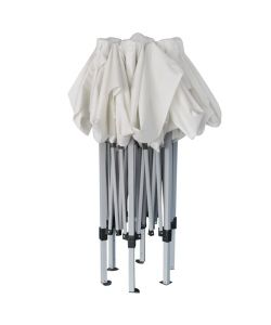 Gazebo Esagonale Pop-Up Pieghevole Bianco Crema 3,6x3,1 m