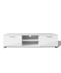 vidaXL Mobile TV Bianco Laccato Lucido - Design Moderno 120 cm