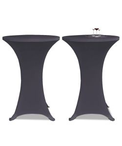 Copertura Elastica per Tavolo 70 cm Antracite 2 pz