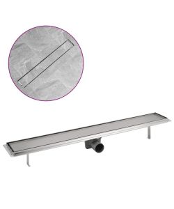 Canaletta di Drenaggio Lineare per Doccia 830x140 mm Acciaio Inox