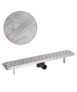 Canaletta Drenaggio Lineare per Doccia 730x140 mm Acciaio Inox