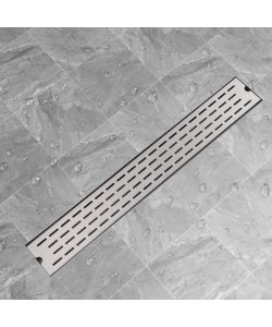 Canaletta Drenaggio Lineare per Doccia 830x140 mm Acciaio Inox