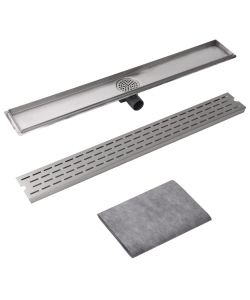 Canaletta Drenaggio per Doccia Lineare 930x140 mm Acciaio Inox