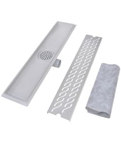 Canaletta di Drenaggio Lineare Doccia 630x140 mm Acciaio Inox