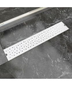 Canaletta di drenaggio per doccia Doppio 630x140 mm Acciaio inox