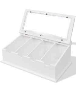 Portaposate in MDF Bianco in Stile Barocco