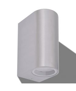 Applique LED Rotonda da Parete 2 pz Proiezione Alto/in Basso