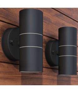 Applique LED Parete 2 pz Acciaio Inox Proiezione Alto/ Basso