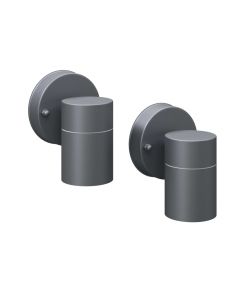 Lampada da Parete Esterno 2 pz Acciaio Inox Proiezione Basso 42420