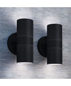 Applique da Parete 2 pz Acciaio Inox Proiezione Alto/Basso 42421