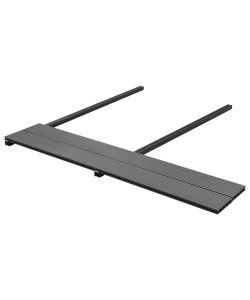 Pavimento per esterni in WPC con accessori 36 mq 2,2 m grigio