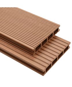 Pavimento per esterni in WPC con accessori 36 mq 2,2 m marrone