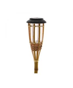 Kaemingk Torcia Solare LED in Bamboo - Naturale - 54 cm