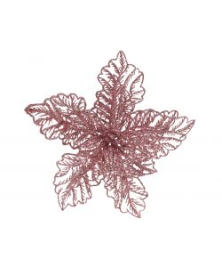 Clip stella di natale 23x8 cm rosa