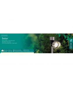 Kaemingk Lampade Solari LED - Cromato - 23,5 cm