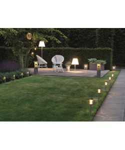 Paletto solare LED 24 cm luce fredda